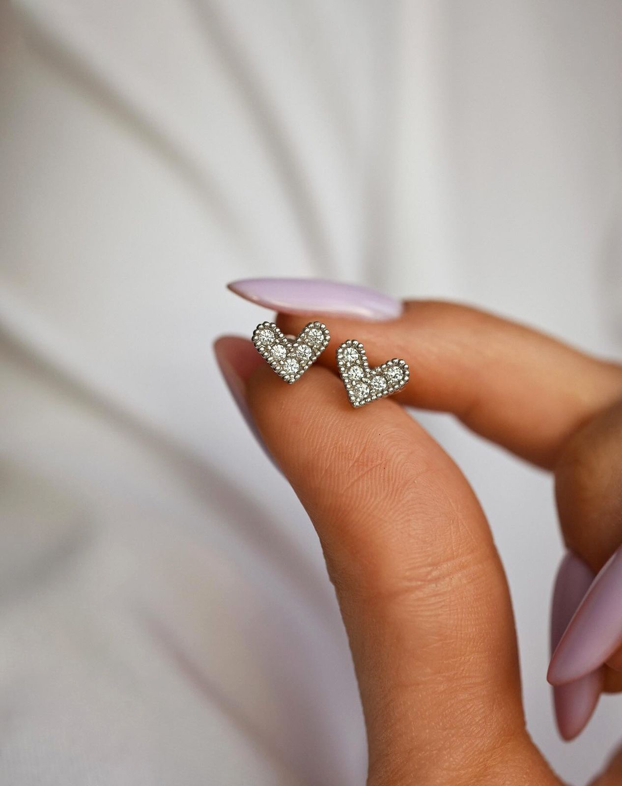 Срібні сережки-пусети з родієвим покриттям