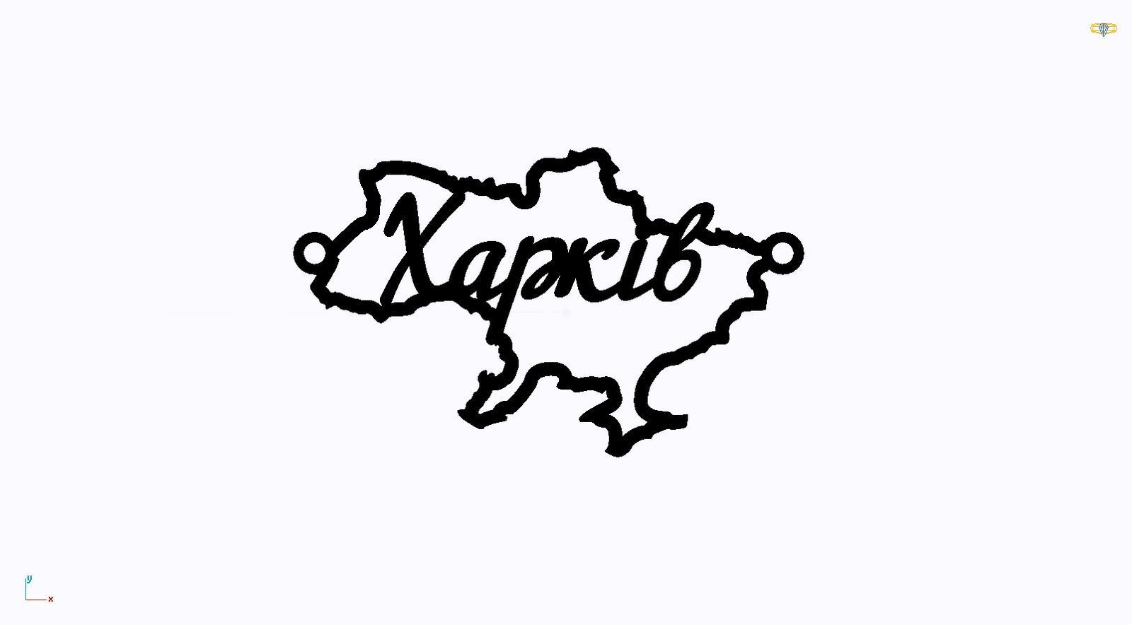 Срібне кольє Моє Місто з родієвим покриттям 💙💛