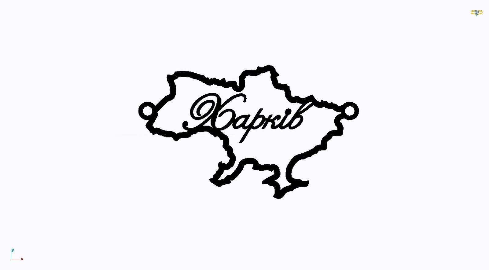 Срібне кольє Моє Місто з родієвим покриттям 💙💛