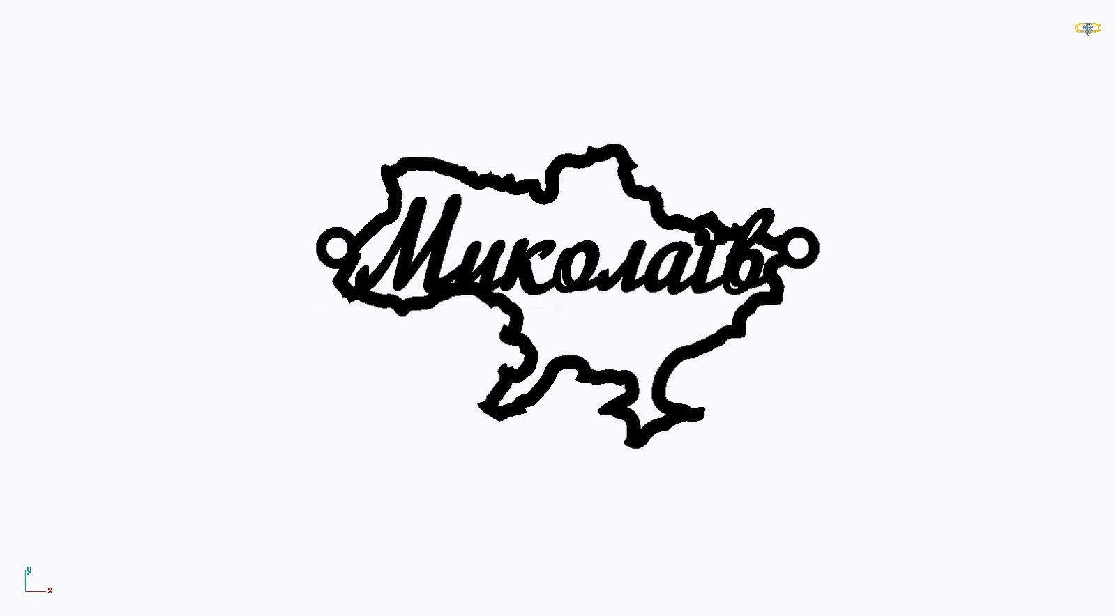 Срібне кольє Моє Місто з родієвим покриттям 💙💛