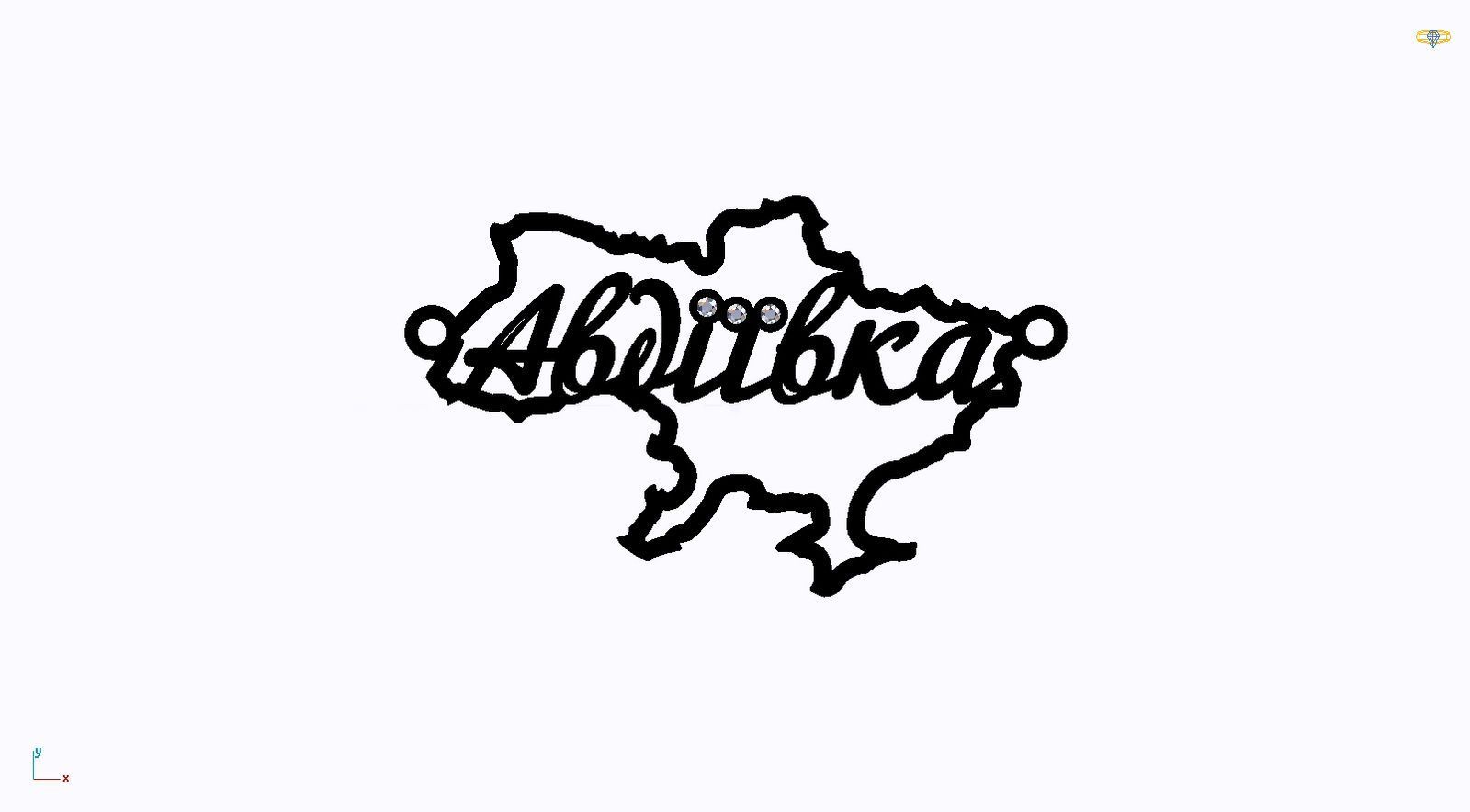 Срібне кольє Моє Місто з родієвим покриттям 💙💛