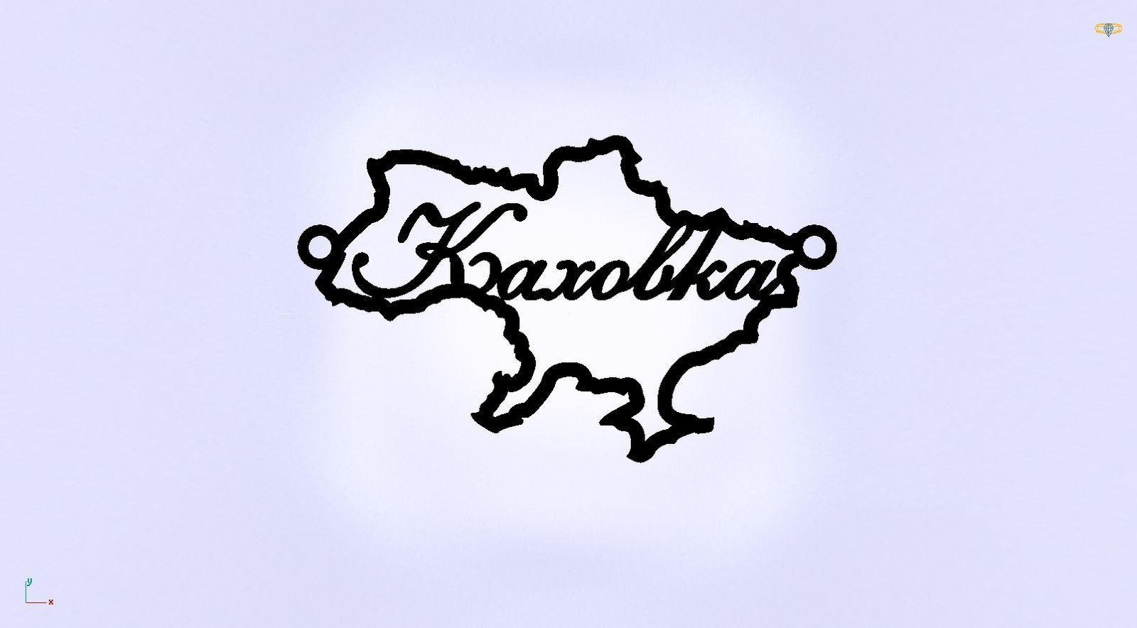 Срібне кольє Моє Місто з родієвим покриттям 💙💛