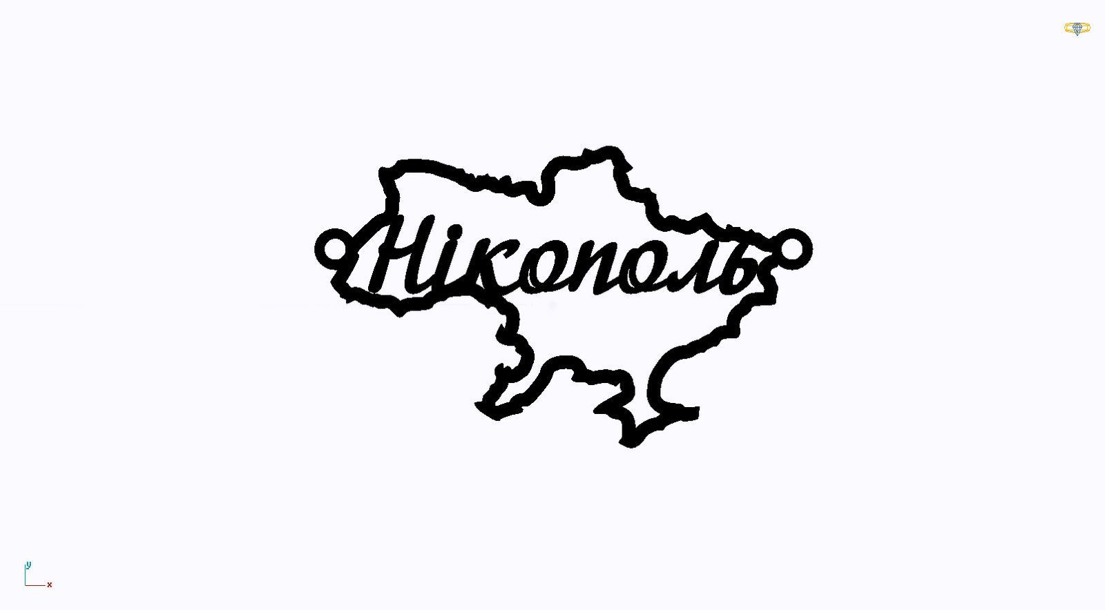 Срібне кольє Моє Місто з родієвим покриттям 💙💛