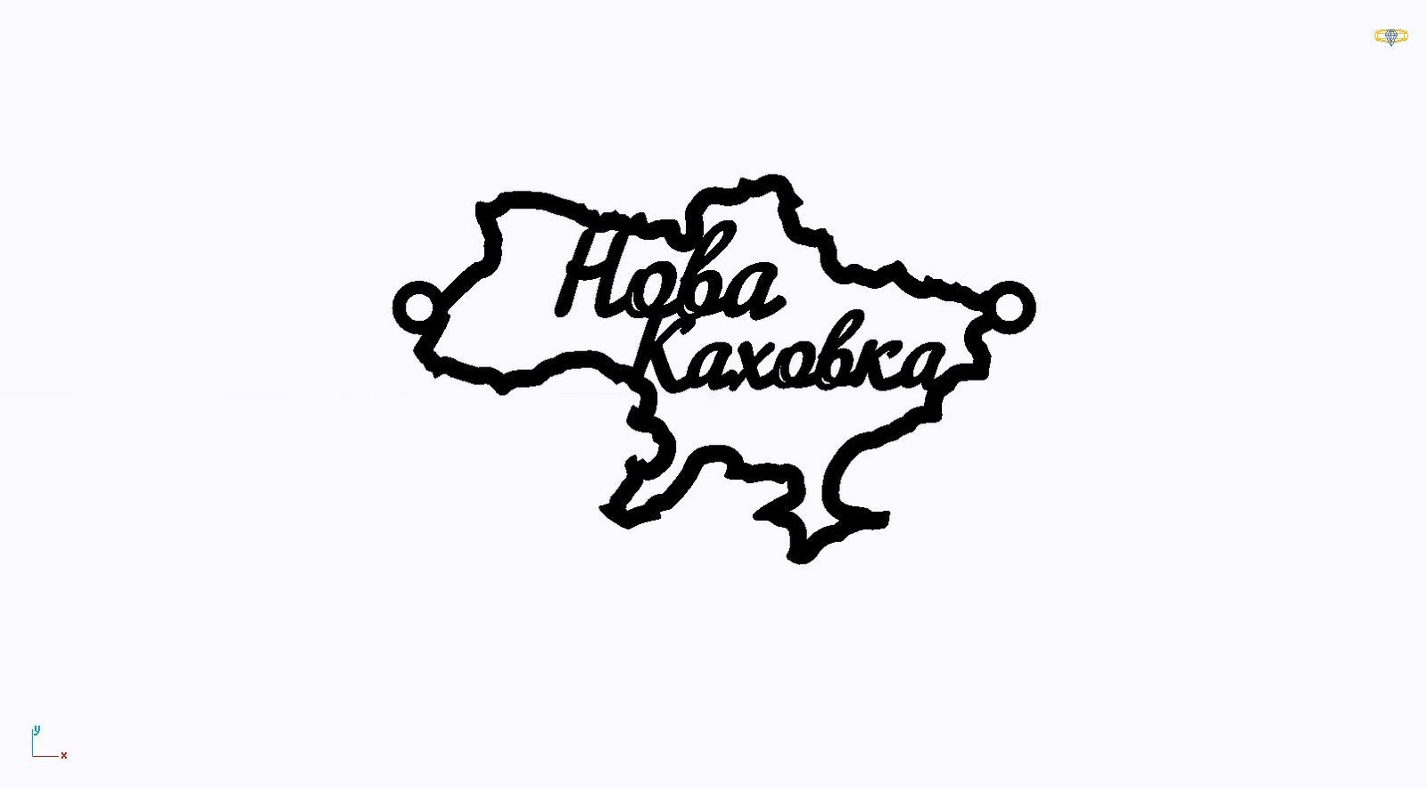 Срібне кольє Моє Місто з родієвим покриттям 💙💛