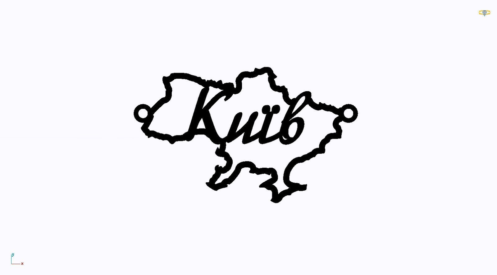 Срібне кольє Моє Місто з родієвим покриттям 💙💛