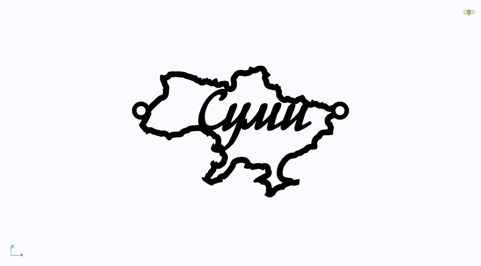 Срібне кольє Моє Місто з родієвим покриттям 💙💛