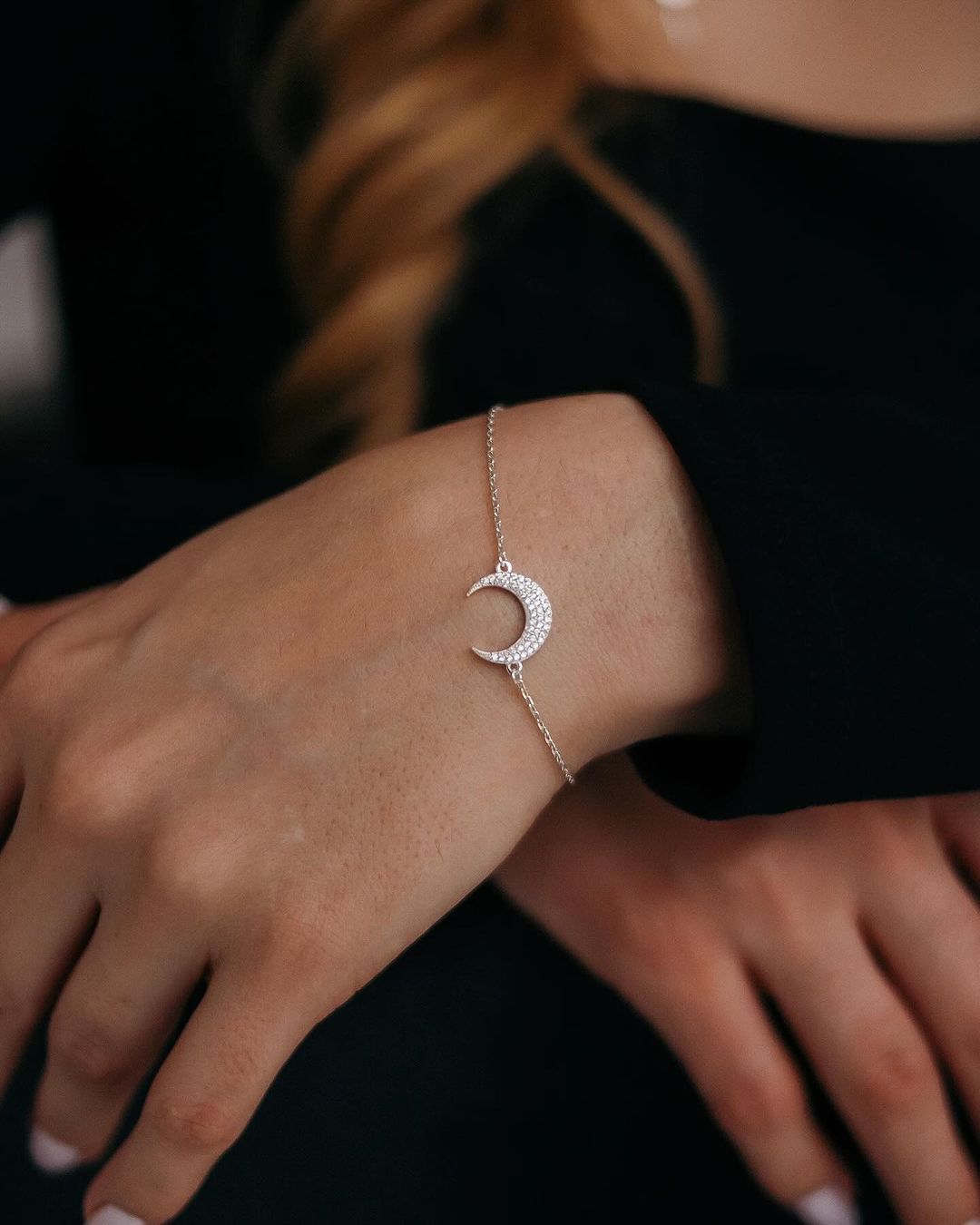 Срібний браслет Місяць 🌙