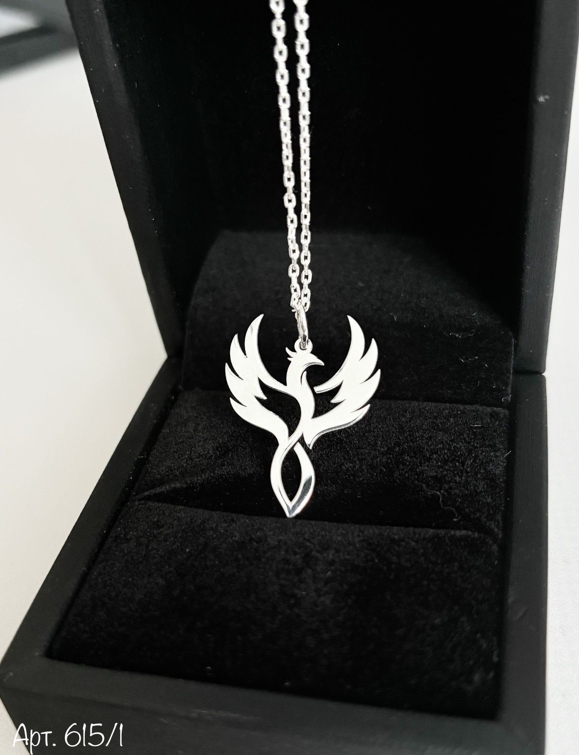 Срібне кольє Фенікс з родієвим покриттям або в позолоті