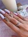 Срібний набір з золотими пластинами