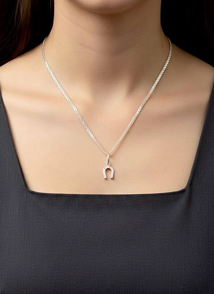 Срібна підвіска Підкова