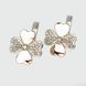 Срібні сережки з золотими пластинами