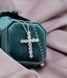 Срібне кольє з хрестиком з родієвим покриттям
