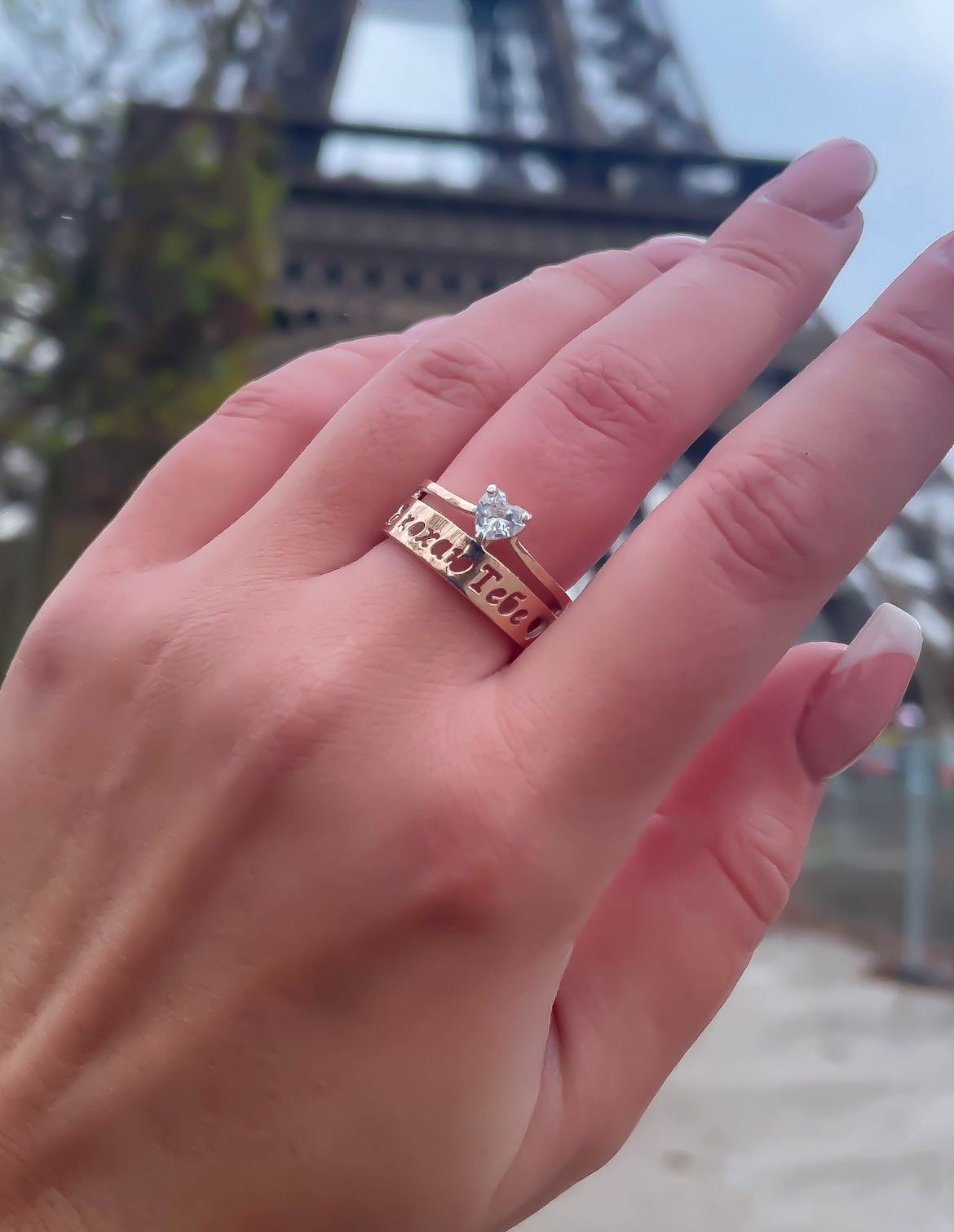 Срібна каблучка з золотими пластинами ❤️Я кохаю Тебе ❤️