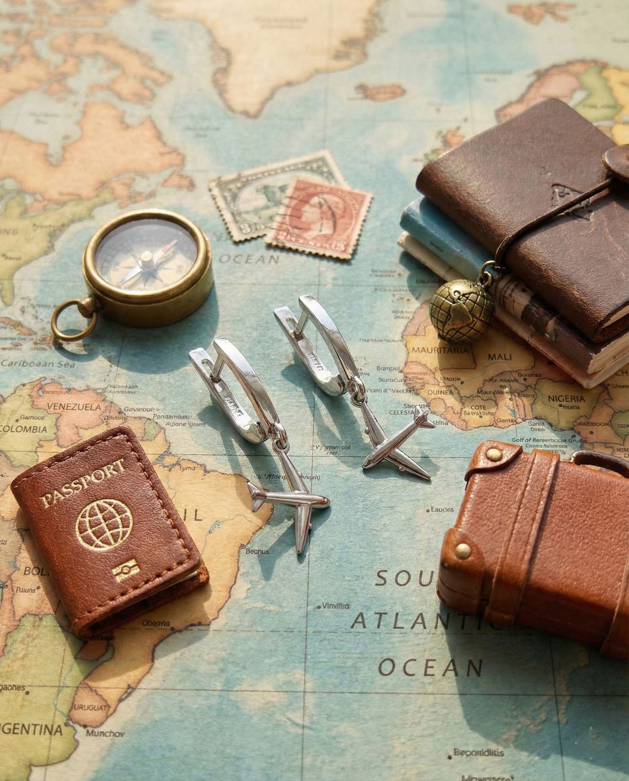 Срібні сережки Літачки з родієвим покриттям✈️