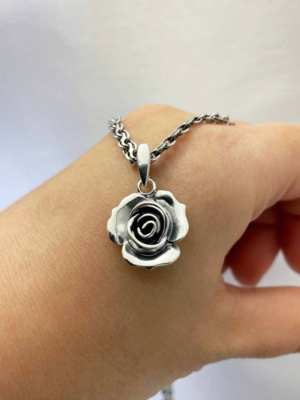 Срібна підвіска Троянда 🌹