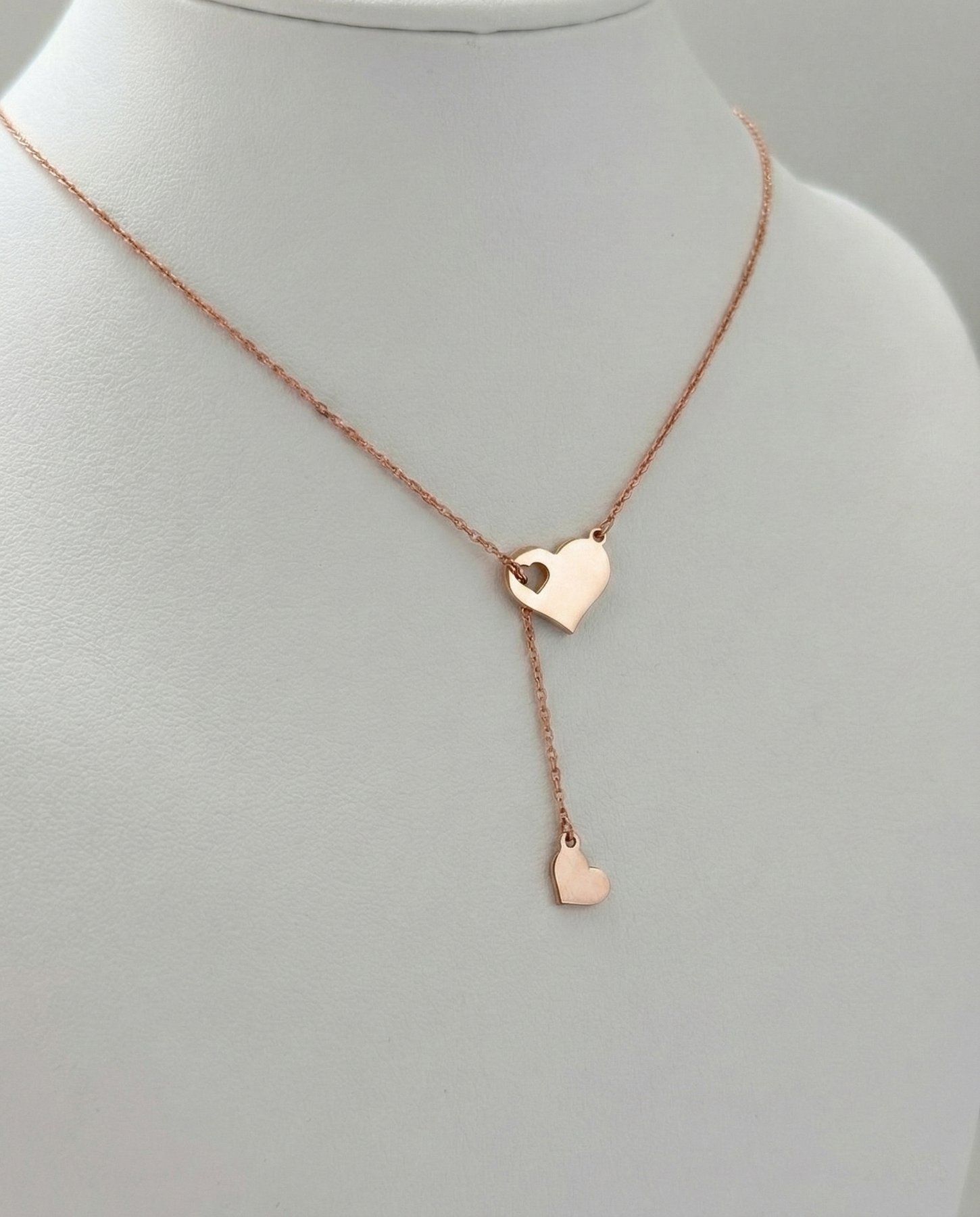 Срібне кольє Сердечка в позолоті 💞
