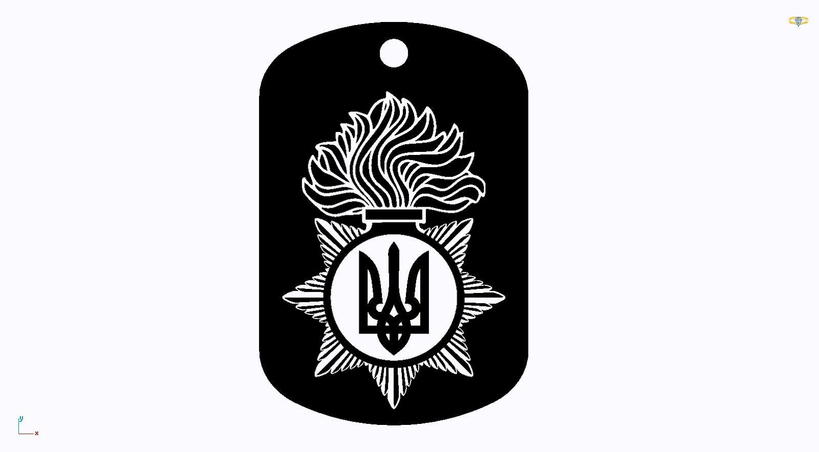 Срібний жетон з індивідуальним гравіюванням більший