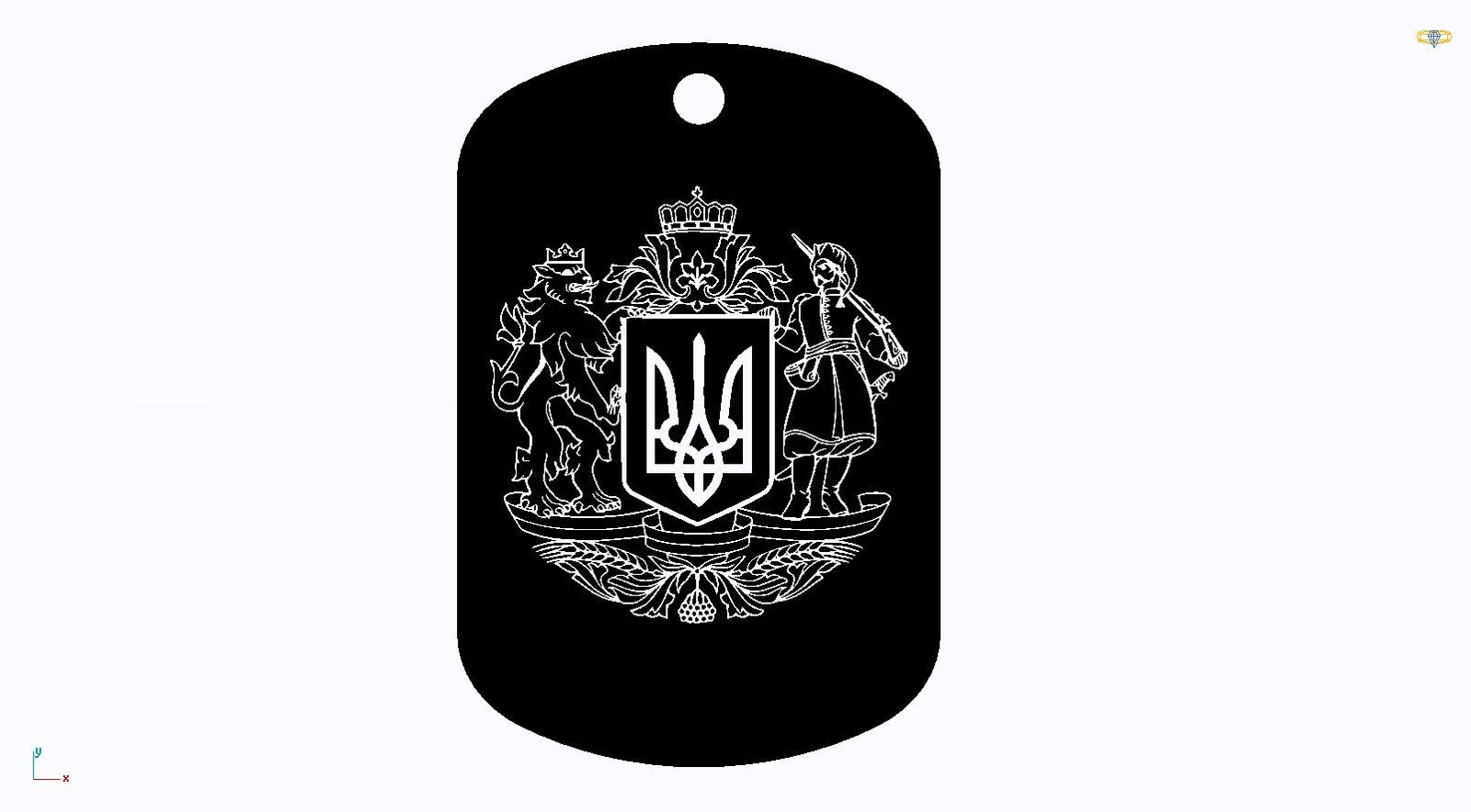 Срібний жетон з індивідуальним гравіюванням більший
