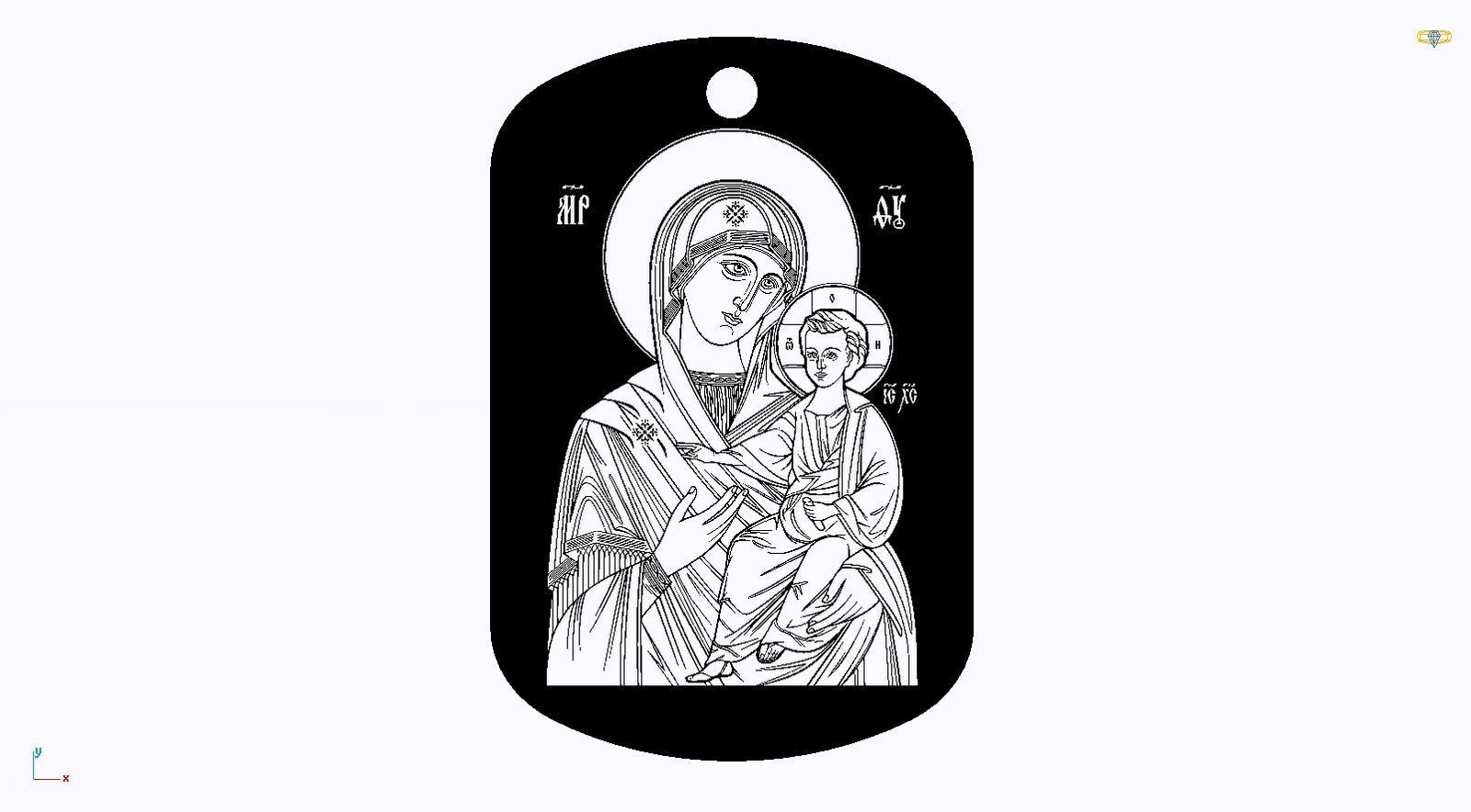 Срібний жетон з індивідуальним гравіюванням більший