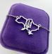 Срібне патріотичне кольє з родієвим покриттям