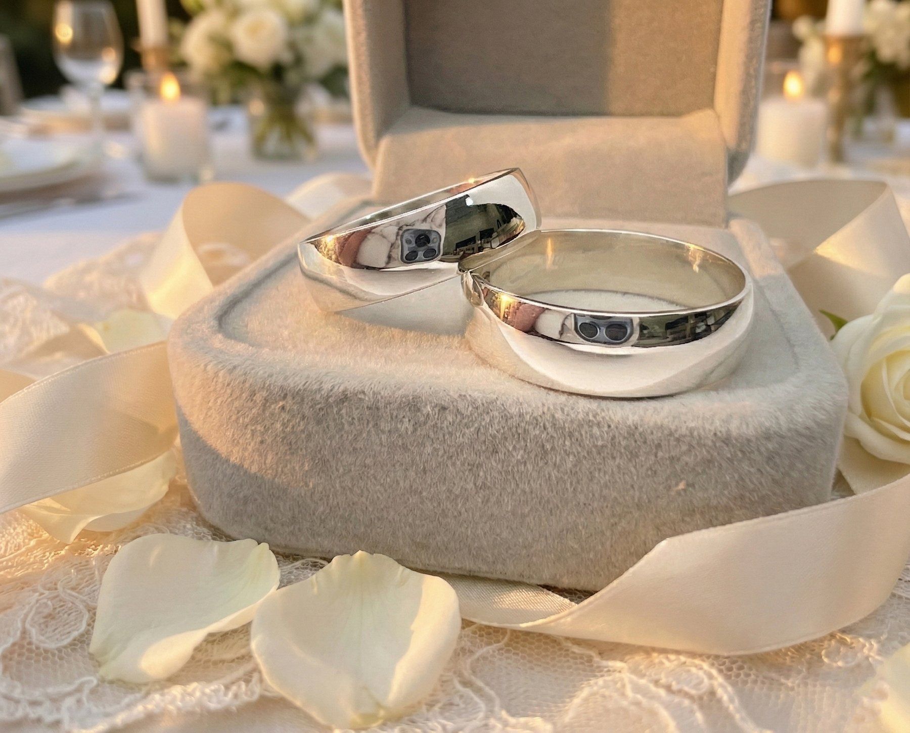 Срібні обручки 6 мм з родієвим покриттям 🤵&zwj;♂️❤️👰&zwj;♀️