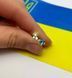 Срібні патріотичні сережки-гвіздочки 💙💛