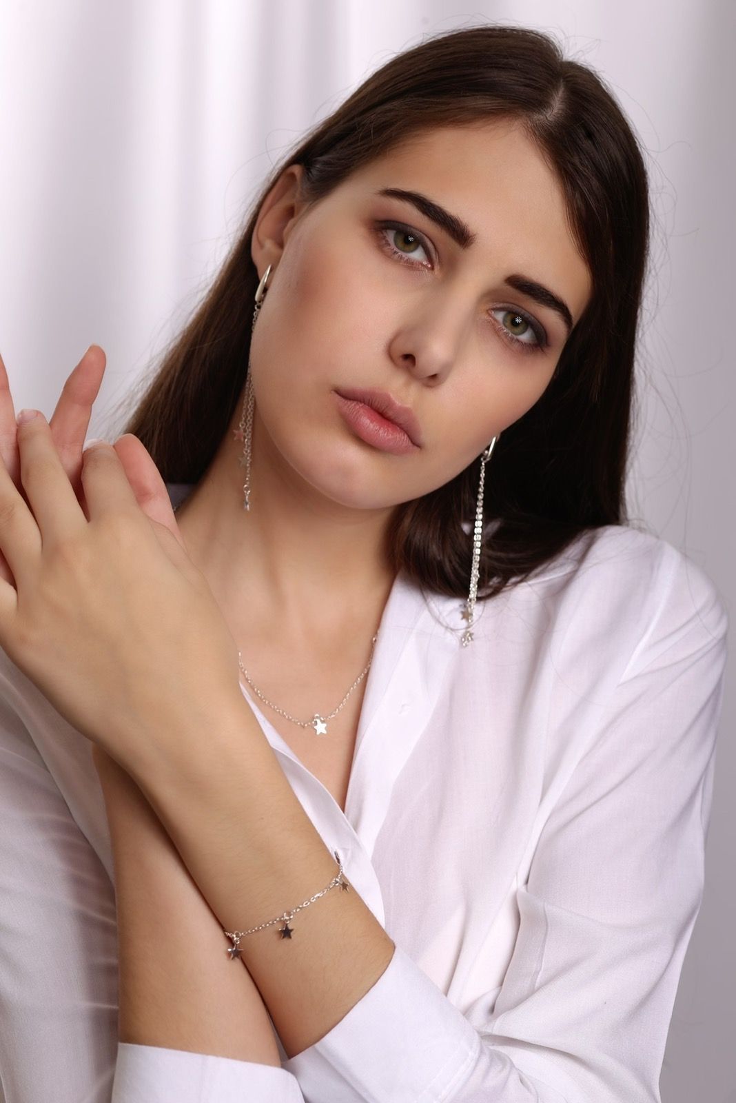 Срібний жіночий браслет Зірки  ✨