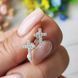 Срібні сережки-пусети Хрестики з родієвим покриттям