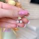 Срібні сережки з золотими вставками
