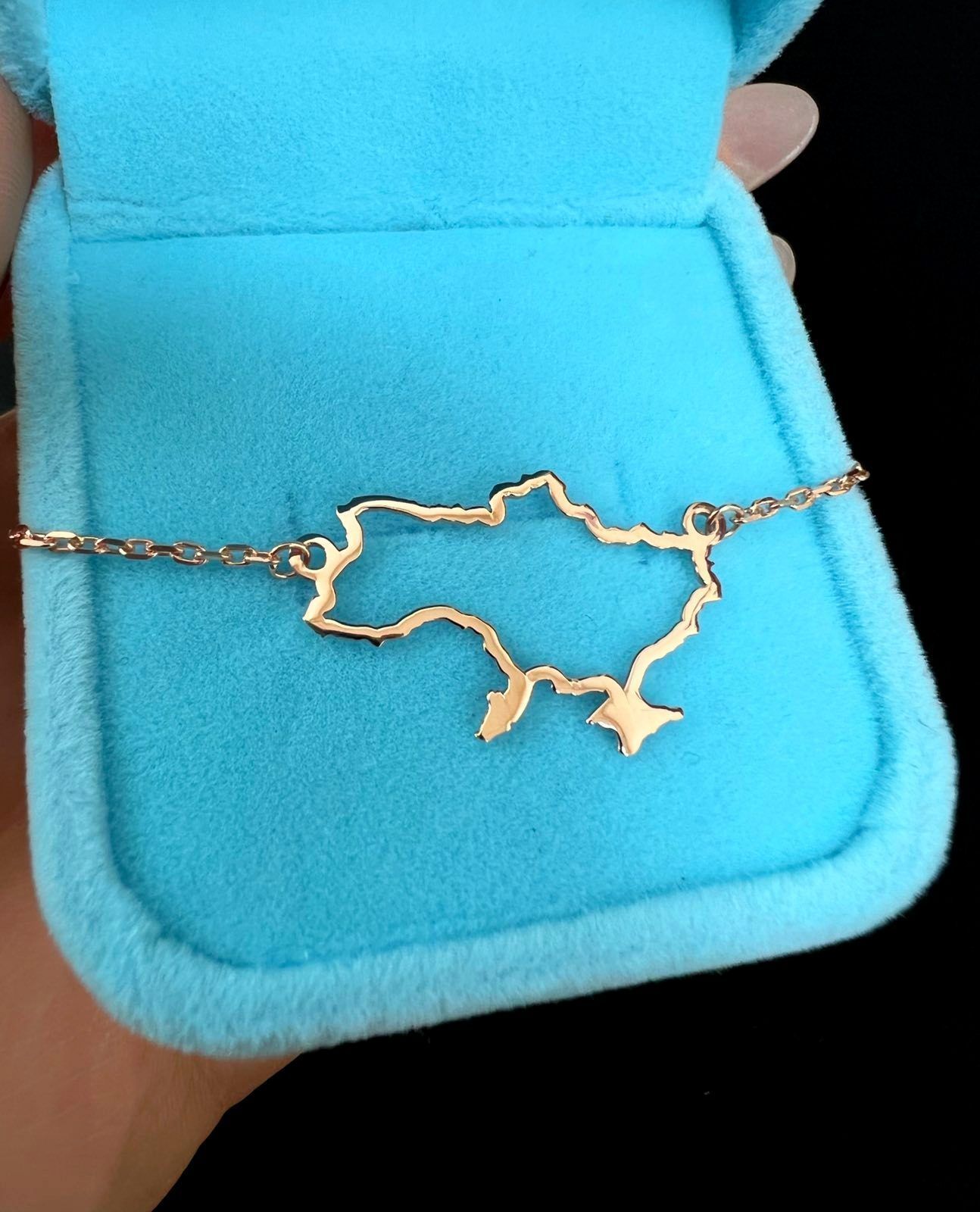 Срібне кольє Україна в позолоті 💙💛