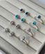 Срібні сережки-пусети з родієвим покриттям